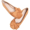 image:imageHee grand Womens Suede Ballet Flats Bow Knot Square Toe SlipOn Flat Shoes Comfortable Casual Work Office Dress ShoesAmber