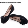 image:imageHee grand Womens Suede Ballet Flats Bow Knot Square Toe SlipOn Flat Shoes Comfortable Casual Work Office Dress ShoesBlack
