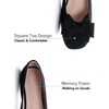 image:imageHee grand Womens Suede Ballet Flats Bow Knot Square Toe SlipOn Flat Shoes Comfortable Casual Work Office Dress ShoesBlack