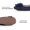 image:imageHee grand Womens Suede Ballet Flats Bow Knot Square Toe SlipOn Flat Shoes Comfortable Casual Work Office Dress ShoesBlue