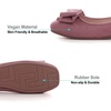 image:imageHee grand Womens Suede Ballet Flats Bow Knot Square Toe SlipOn Flat Shoes Comfortable Casual Work Office Dress ShoesDark Pink