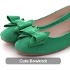 image:imageHee grand Womens Suede Ballet Flats Bow Knot Square Toe SlipOn Flat Shoes Comfortable Casual Work Office Dress ShoesGrass Green