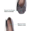 image:imageHee grand Womens Suede Ballet Flats Bow Knot Square Toe SlipOn Flat Shoes Comfortable Casual Work Office Dress ShoesGrey