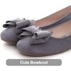 image:imageHee grand Womens Suede Ballet Flats Bow Knot Square Toe SlipOn Flat Shoes Comfortable Casual Work Office Dress ShoesGrey
