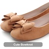 image:imageHee grand Womens Suede Ballet Flats Bow Knot Square Toe SlipOn Flat Shoes Comfortable Casual Work Office Dress ShoesKhaki