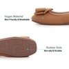 image:imageHee grand Womens Suede Ballet Flats Bow Knot Square Toe SlipOn Flat Shoes Comfortable Casual Work Office Dress ShoesKhaki