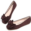 image:imageHee grand Womens Suede Ballet Flats Bow Knot Square Toe SlipOn Flat Shoes Comfortable Casual Work Office Dress ShoesLatte Brown