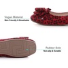 image:imageHee grand Womens Suede Ballet Flats Bow Knot Square Toe SlipOn Flat Shoes Comfortable Casual Work Office Dress ShoesLeopard Red