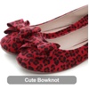 image:imageHee grand Womens Suede Ballet Flats Bow Knot Square Toe SlipOn Flat Shoes Comfortable Casual Work Office Dress ShoesLeopard Red