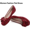 image:imageHee grand Womens Suede Ballet Flats Bow Knot Square Toe SlipOn Flat Shoes Comfortable Casual Work Office Dress ShoesLeopard Red