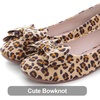 image:imageHee grand Womens Suede Ballet Flats Bow Knot Square Toe SlipOn Flat Shoes Comfortable Casual Work Office Dress ShoesLeopard Yellow