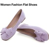 image:imageHee grand Womens Suede Ballet Flats Bow Knot Square Toe SlipOn Flat Shoes Comfortable Casual Work Office Dress ShoesLight Purple