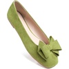 image:imageHee grand Womens Suede Ballet Flats Bow Knot Square Toe SlipOn Flat Shoes Comfortable Casual Work Office Dress ShoesMustard Green