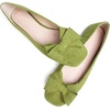 image:imageHee grand Womens Suede Ballet Flats Bow Knot Square Toe SlipOn Flat Shoes Comfortable Casual Work Office Dress ShoesMustard Green