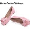 image:imageHee grand Womens Suede Ballet Flats Bow Knot Square Toe SlipOn Flat Shoes Comfortable Casual Work Office Dress ShoesPink