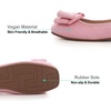 image:imageHee grand Womens Suede Ballet Flats Bow Knot Square Toe SlipOn Flat Shoes Comfortable Casual Work Office Dress ShoesPink