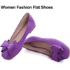 image:imageHee grand Womens Suede Ballet Flats Bow Knot Square Toe SlipOn Flat Shoes Comfortable Casual Work Office Dress ShoesPurple
