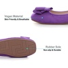 image:imageHee grand Womens Suede Ballet Flats Bow Knot Square Toe SlipOn Flat Shoes Comfortable Casual Work Office Dress ShoesPurple