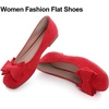 image:imageHee grand Womens Suede Ballet Flats Bow Knot Square Toe SlipOn Flat Shoes Comfortable Casual Work Office Dress ShoesRed