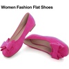 image:imageHee grand Womens Suede Ballet Flats Bow Knot Square Toe SlipOn Flat Shoes Comfortable Casual Work Office Dress ShoesRose