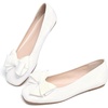 image:imageHee grand Womens Suede Ballet Flats Bow Knot Square Toe SlipOn Flat Shoes Comfortable Casual Work Office Dress ShoesWhite