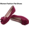 image:imageHee grand Womens Suede Ballet Flats Bow Knot Square Toe SlipOn Flat Shoes Comfortable Casual Work Office Dress ShoesWine Red