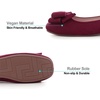 image:imageHee grand Womens Suede Ballet Flats Bow Knot Square Toe SlipOn Flat Shoes Comfortable Casual Work Office Dress ShoesWine Red