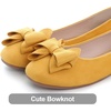 image:imageHee grand Womens Suede Ballet Flats Bow Knot Square Toe SlipOn Flat Shoes Comfortable Casual Work Office Dress ShoesYellow