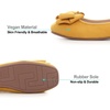 image:imageHee grand Womens Suede Ballet Flats Bow Knot Square Toe SlipOn Flat Shoes Comfortable Casual Work Office Dress ShoesYellow