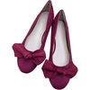 image:imageHEE grandWomens Bow Ballet Flats Round Toe Suede Slip On Dress Shoes Comfortable Flat Shoes for Wedding Party CasualWine Red