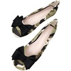 image:imageHee grand BowKnot Ballet Flats Womens Square Toe Flat Shoes Suede Dress Shoes Comfort SlipOn Loafers Casual Womens FlatsCamouflage Black