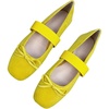 image:imageHee grand Bowknot Square Toe Elastic Strap Ballet Shoes for Women Dressy Mary Jane Flat Shoes819lemon Yellow