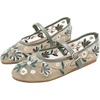 image:imageHee grand Mesh Ballet Flats for Women Floral Embroidered Round Toe Ballerina Shoes Mary Jane FlatsGreen