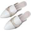 image:imageHee grand Mules for Women Bow Pointed Toe Mules Comfortable Slip on Backless LoafersBeige
