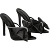 image:imageHee grand Satin Bowknot Rhinestones High Heel Sandals Slides Sexy Open Toe Party Dress Sandals1black