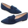 image:imageHee grand Women Fashion Bowknot Flats Comfort Pointed Toe Dress Shoes Slip On Ballet Shoes Driving Flats162bluesuede