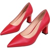 image:imageHee grand Women Heels Slip On Chunky High Heels Black Work Heels Comfort Dress Pumps072redpu
