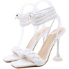image:imageHee grand Women High Heel Sandals Sexy Open Toe Ankle Strap High Heels Stiletto Wedding Dress ShoesWhite