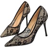 image:imageHee grand Women Sexy Pointed Toe Lace High Heels Comfort Work Pumps Ladies Stilettos Bridal Dress Shoes for WeddingBlack