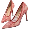 image:imageHee grand Women Sexy Pointed Toe Lace High Heels Comfort Work Pumps Ladies Stilettos Bridal Dress Shoes for WeddingBurgundy