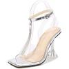 image:imageHee grand Womens Ankle Strap Sandals Transparent Thick Heels Wedding Party Dress ShoesSilver