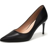 image:imageHee grand Womens Classic Pointed Toe Heel Pumps Fashion Candy Colors Patent Leather Heels Comfortable Mid Heel Work Shoes Stiletto Wedding Dress Shoes210black