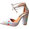 image:imageHee grand Womens Heels Closed Toe Ankle Strap Chunky Block High Heel Sandals Dress Evening Party Platform Pump ShoesEmbroiderybeige