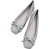 image:imageHee grand Womens Patent Leather Bow Ballet Flats Square Toe Slip On Flat Shoes Comfortable Dress Shoes for Work OfficeApricot
