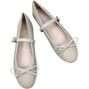 image:imageHee grand Womens Patent Leather Mary Jane Flats Round Toe Ballet Flats with Bow Knot Adjustable Buckle Ankle Strap Comfortable Dress Shoes for WorkApricot