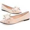 image:imageHee grand Womens Pointed Toe Flat Shoes Elegant Bow Knot Ballet Flats for Ladies Comfortable SlipOn LoafersApricot