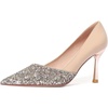 image:imageHee grand Womens Pointed Toe High Heels Glittering Sequins Dress Shoes for Wedding Party Stieletto PumpsGlitterchampagne