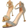 image:imageHee grand Womens Rhinestone Stiletto Heel Sandals Open Toe Ankle Strap Heels for Wedding Prom Party168gold
