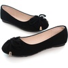 image:imageHee grand Womens Slip On Ballet Flats Cute Flowers Soft Flock Round Toe Flat Shoes1black