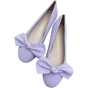 image:imageHEE grandWomens Bow Ballet Flats Round Toe Suede Slip On Dress Shoes Comfortable Flat Shoes for Wedding Party CasualLight Purple